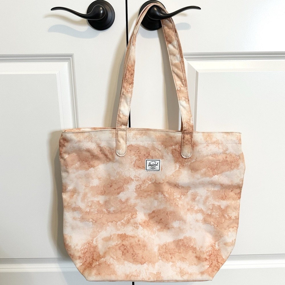 Herschel Supply Co Tote Bag Tie Dye Watercolor Orange Peach